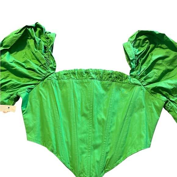 Tops - Vibrant Green Off-Shoulder Top